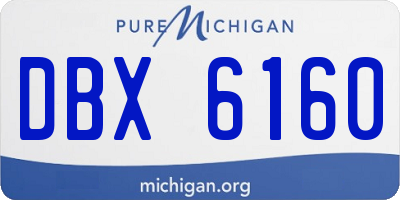 MI license plate DBX6160