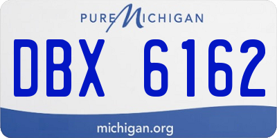 MI license plate DBX6162