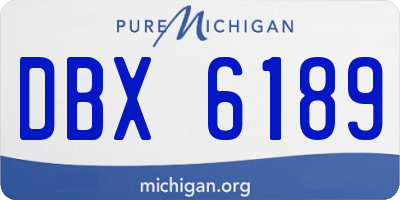 MI license plate DBX6189