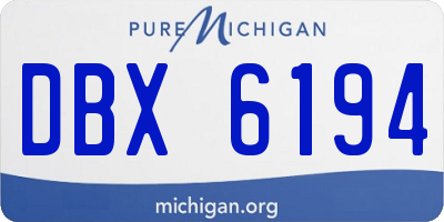 MI license plate DBX6194