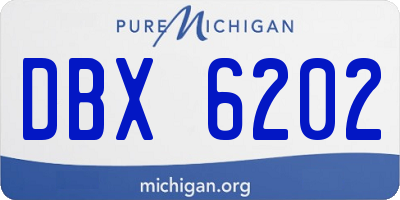 MI license plate DBX6202