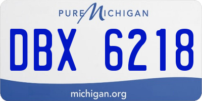 MI license plate DBX6218