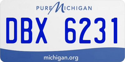 MI license plate DBX6231