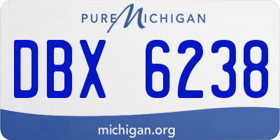 MI license plate DBX6238