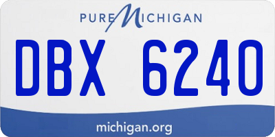 MI license plate DBX6240