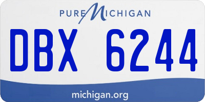 MI license plate DBX6244