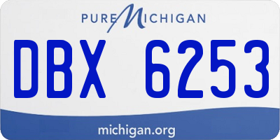 MI license plate DBX6253