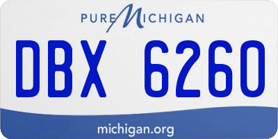 MI license plate DBX6260