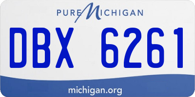 MI license plate DBX6261