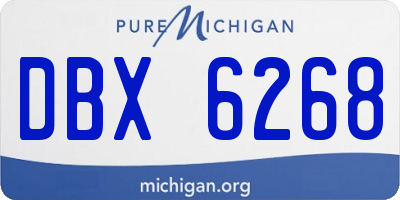 MI license plate DBX6268