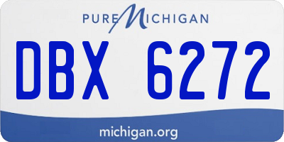 MI license plate DBX6272