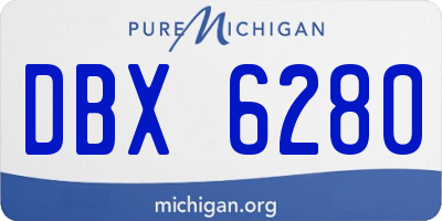 MI license plate DBX6280