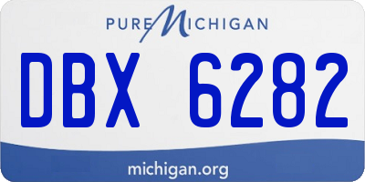MI license plate DBX6282