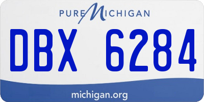 MI license plate DBX6284