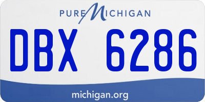 MI license plate DBX6286