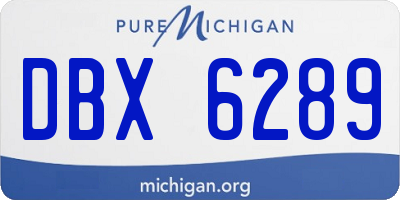 MI license plate DBX6289