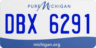MI license plate DBX6291