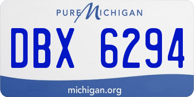 MI license plate DBX6294