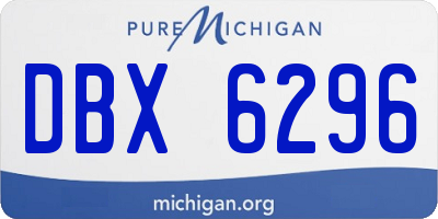 MI license plate DBX6296