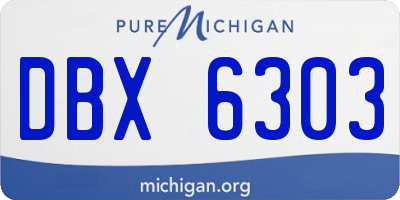 MI license plate DBX6303