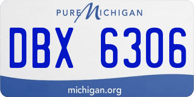 MI license plate DBX6306