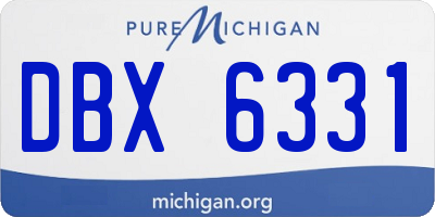 MI license plate DBX6331