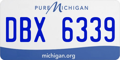 MI license plate DBX6339