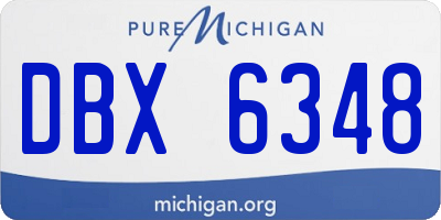 MI license plate DBX6348