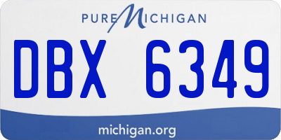MI license plate DBX6349