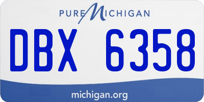 MI license plate DBX6358