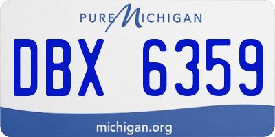 MI license plate DBX6359