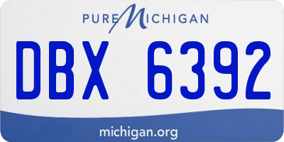 MI license plate DBX6392