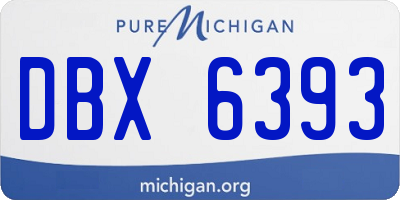 MI license plate DBX6393