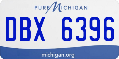 MI license plate DBX6396