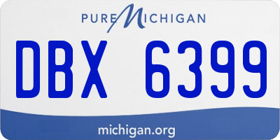 MI license plate DBX6399