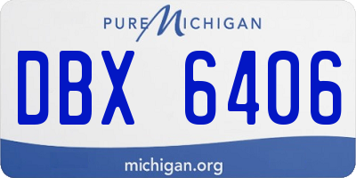 MI license plate DBX6406