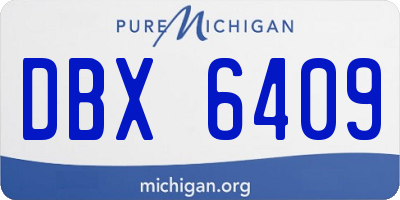 MI license plate DBX6409