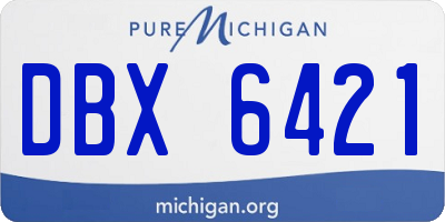 MI license plate DBX6421