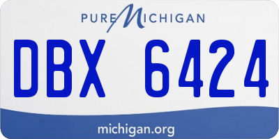MI license plate DBX6424
