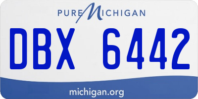 MI license plate DBX6442