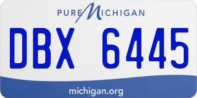 MI license plate DBX6445