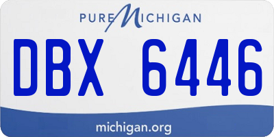 MI license plate DBX6446