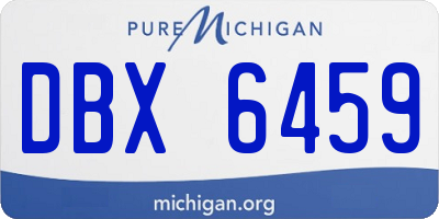 MI license plate DBX6459