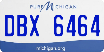 MI license plate DBX6464