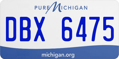 MI license plate DBX6475