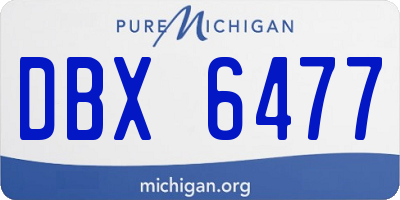 MI license plate DBX6477