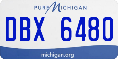 MI license plate DBX6480