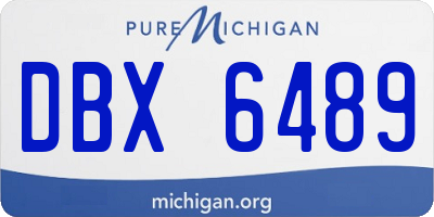 MI license plate DBX6489