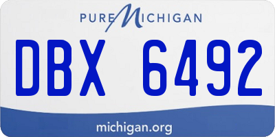 MI license plate DBX6492