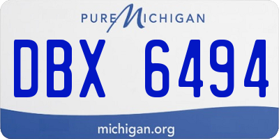 MI license plate DBX6494